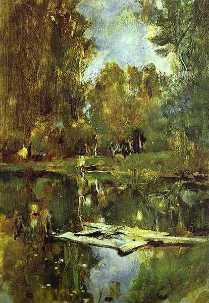 Valentin Serov Pond in Abramtsevo. Study oil painting picture
